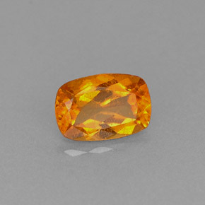 0.51 ct Orange Clinohumite Stone, Natural Clinohumite in Cushion-Cut Shape for Sale