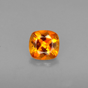 0.51 ct Orange Clinohumite Gemstone, Clinohumite Gem in Cushion-Cut Shape for Sale.