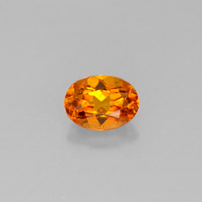 0.44 ct Orange Clinohumite Gemstone, Clinohumite Gem in Oval Facet Shape for Sale.