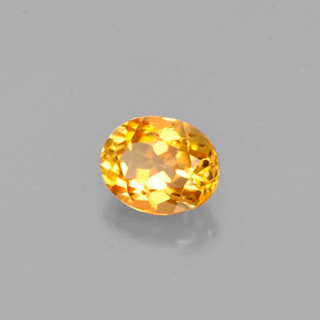 0.56 ct Yellow Clinohumite Stone, Natural Clinohumite in Oval Facet Shape for Sale