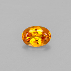 0.47 ct Orange Clinohumite Gemstone, Clinohumite Gem in Oval Facet Shape for Sale.