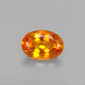 0.46 ct Orange Clinohumite Gemstone, Clinohumite Gem in Oval Facet Shape for Sale.