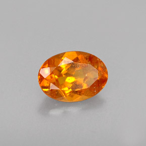 0.46 ct Orange Clinohumite Stone, Natural Clinohumite in Oval Facet Shape for Sale