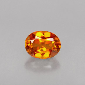 0.36 ct Orange Clinohumite Gemstone, Clinohumite Gem in Oval Facet Shape for Sale.