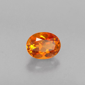 0.36 ct Orange Clinohumite Stone, Natural Clinohumite in Oval Facet Shape for Sale