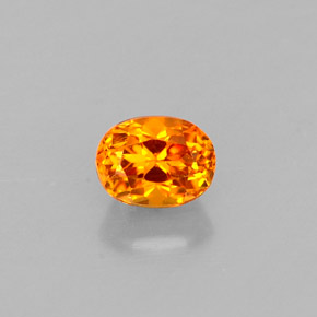 0.36 ct Orange Clinohumite Gemstone, Clinohumite Gem in Oval Facet Shape for Sale.
