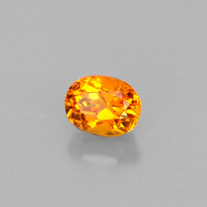 0.36 ct Orange Clinohumite Stone, Natural Clinohumite in Oval Facet Shape for Sale