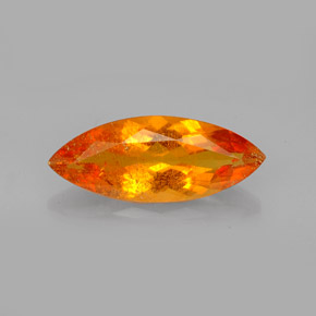 2.11 ct Orange Clinohumite Gemstone, Clinohumite Gem in Marquise Facet Shape for Sale.