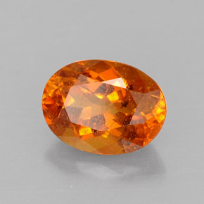 1.43 ct Orange Clinohumite Stone, Natural Clinohumite in Oval Facet Shape for Sale
