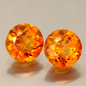 1.60 ct Orange Clinohumite Stone, Natural Clinohumite in Round Facet Shape for Sale