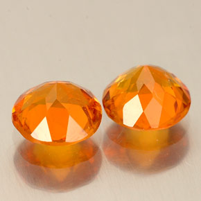 Clinohumite Gemstone in 6 mm (calibrated) Size for Sale, Clinohumite Stone in Yellow Orange Color