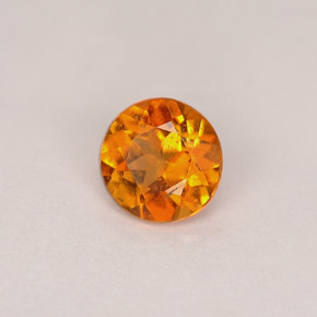 0.46 ct Orange Clinohumite Stone, Natural Clinohumite in Round Facet Shape for Sale