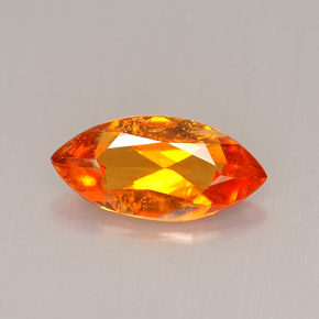 1.34 ct Orange Clinohumite Gemstone, Clinohumite Gem in Marquise Facet Shape for Sale.