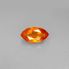 1.36 ct Orange Clinohumite Gemstone, Clinohumite Gem in Marquise Facet Shape for Sale.