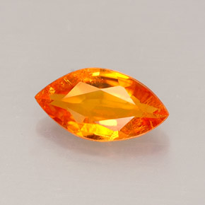 0.67 ct Orange Clinohumite Gemstone, Clinohumite Gem in Marquise Facet Shape for Sale.
