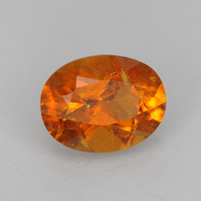 1.43 ct Orange Clinohumite Stone, Natural Clinohumite in Oval Facet Shape for Sale