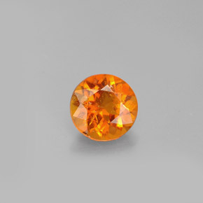 0.77 ct Orange Clinohumite Gemstone, Clinohumite Gem in Round Facet Shape for Sale.