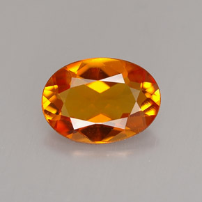 1.23 ct Orange Clinohumite Stone, Natural Clinohumite in Oval Facet Shape for Sale