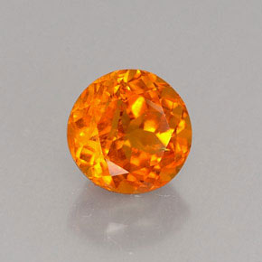 0.80 ct Orange Clinohumite Stone, Natural Clinohumite in Round Facet Shape for Sale