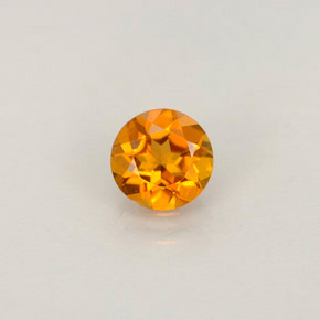 0.52 ct Orange Clinohumite Gemstone, Clinohumite Gem in Round Facet Shape for Sale.