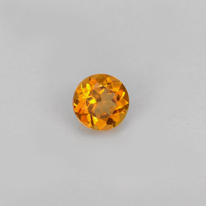 0.39 ct Orange Clinohumite Gemstone, Clinohumite Gem in Round Facet Shape for Sale.
