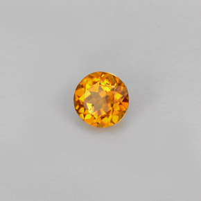 0.39 ct Orange Clinohumite Stone, Natural Clinohumite in Round Facet Shape for Sale