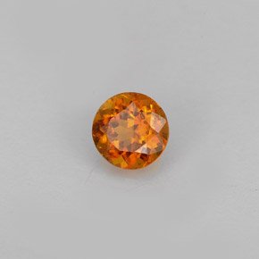 0.50 ct Orange Clinohumite Stone, Natural Clinohumite in Round Facet Shape for Sale