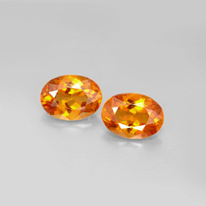 1.53 ct Orange Clinohumite Gemstone, Clinohumite Gem in Oval Facet Shape for Sale.