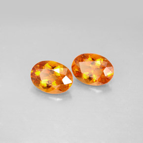 1.53 ct Orange Clinohumite Stone, Natural Clinohumite in Oval Facet Shape for Sale