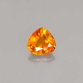 0.69 ct Orange Clinohumite Gemstone, Clinohumite Gem in Pear Facet Shape for Sale.