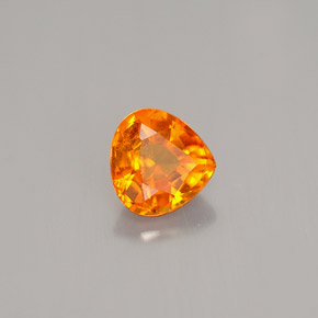 0.69 ct Orange Clinohumite Stone, Natural Clinohumite in Pear Facet Shape for Sale