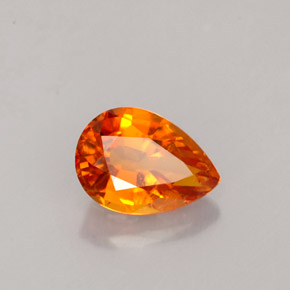 0.97 ct Orange Clinohumite Stone, Natural Clinohumite in Pear Facet Shape for Sale