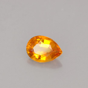 0.48 ct Orange Clinohumite Stone, Natural Clinohumite in Pear Facet Shape for Sale