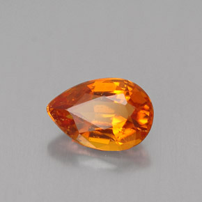 1.03 ct Orange Clinohumite Stone, Natural Clinohumite in Pear Facet Shape for Sale