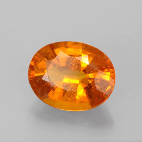 1.46 ct Orange Clinohumite Stone, Natural Clinohumite in Oval Facet Shape for Sale