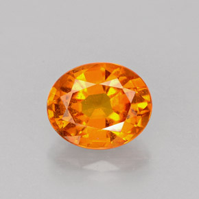 1.17 ct Orange Clinohumite Gemstone, Clinohumite Gem in Oval Facet Shape for Sale.