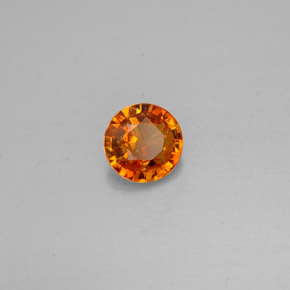 0.63 ct Orange Clinohumite Stone, Natural Clinohumite in Round Facet Shape for Sale