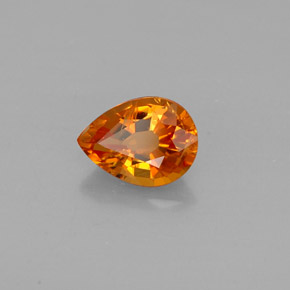 1.06 ct Orange Clinohumite Stone, Natural Clinohumite in Pear Facet Shape for Sale