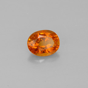 0.92 ct Orange Clinohumite Stone, Natural Clinohumite in Oval Facet Shape for Sale