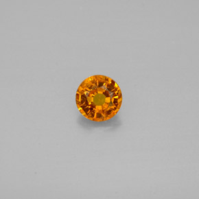 0.48 ct Orange Clinohumite Gemstone, Clinohumite Gem in Round Facet Shape for Sale.