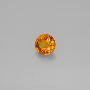 0.48 ct Orange Clinohumite Stone, Natural Clinohumite in Round Facet Shape for Sale