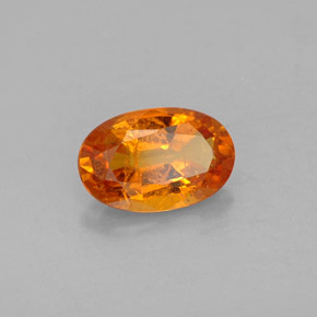 1.42 ct Orange Clinohumite Stone, Natural Clinohumite in Oval Facet Shape for Sale