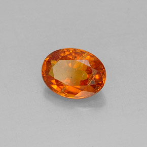 1.36 ct Orange Clinohumite Stone, Natural Clinohumite in Oval Facet Shape for Sale