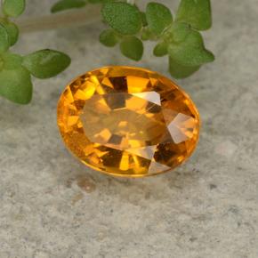 0.84 ct Orange Clinohumite Stone, Natural Clinohumite in Oval Facet Shape for Sale