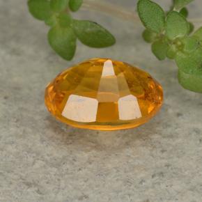 Clinohumite Gemstone in 6.6 x 5 mm Size for Sale, Clinohumite Stone in Yellow Orange Color