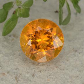 1.07 ct Orange Clinohumite Gemstone, Clinohumite Gem in Round Facet Shape for Sale.