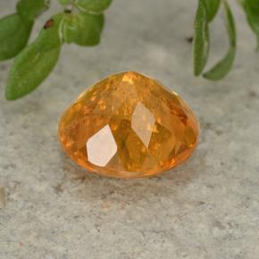 Clinohumite Gemstone in 6.4 mm Size for Sale, Clinohumite Stone in Yellow Orange Color