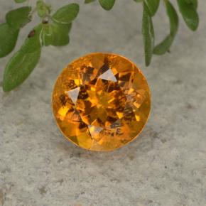 0.8ct Round Facet Yellow Orange Clinohumite for sale thumb image of 0.8ct Round Facet Yellow Orange Clinohumite (ID: 494991)