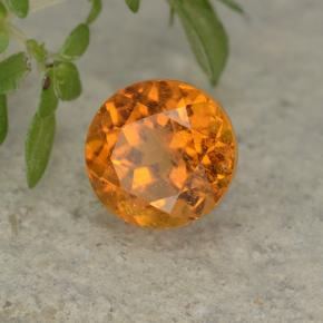 1.19 ct Orange Clinohumite Stone, Natural Clinohumite in Round Facet Shape for Sale