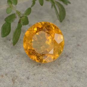 1.35 ct Yellow Clinohumite Stone, Natural Clinohumite in Round Facet Shape for Sale